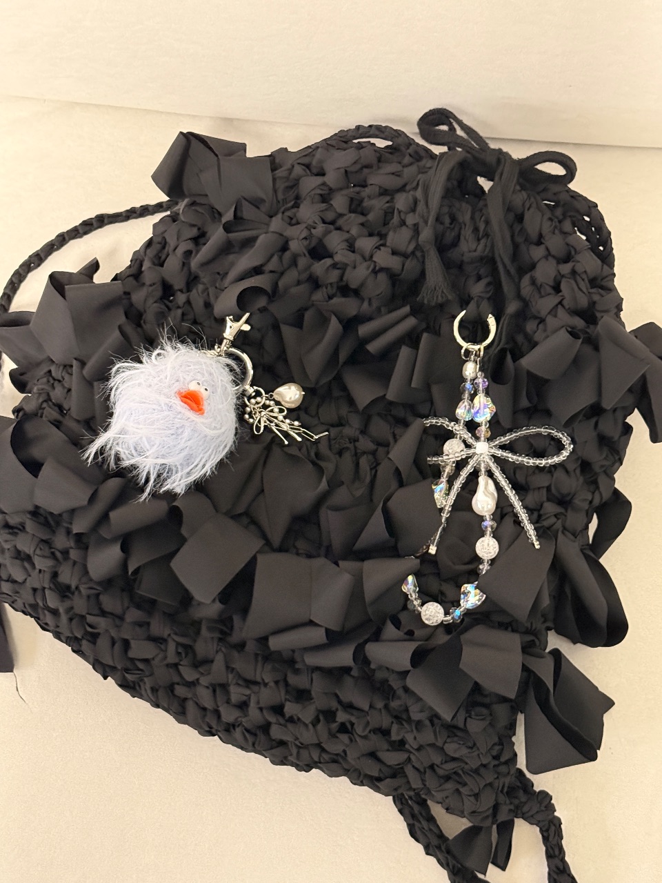my little peace ruffle string backpack